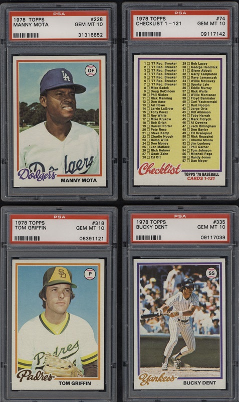 Collection of 1978 Topps All Graded PSA 10 GEM MINT (52)