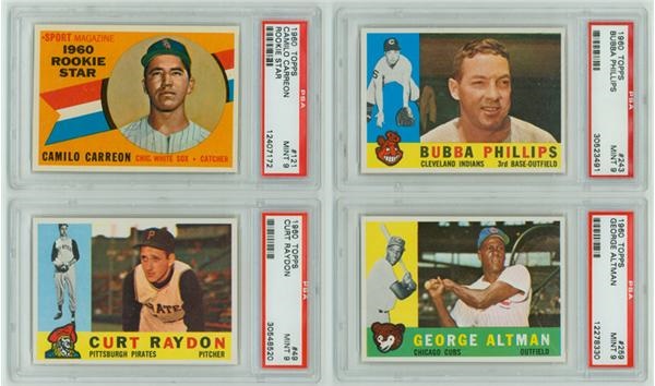Baseball and Trading Cards - Collection of 1960 Topps PSA 9 MINT (8)