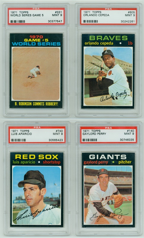 Collection of 1971 Topps Star Cards PSA 9 MINT (5)