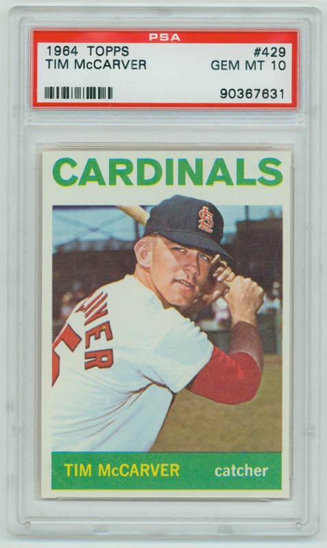Baseball and Trading Cards - 1964 Topps # 429 Tim McCarver PSA 10 GEM MINT 1 of 1