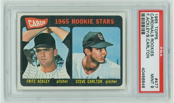 Baseball and Trading Cards - 1965 Topps # 477 Steve Carlton RC PSA 9 MINT