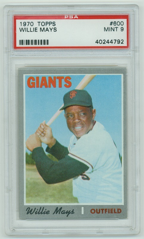 Baseball and Trading Cards - 1970 Topps # 600 Willie Mays PSA 9 MINT