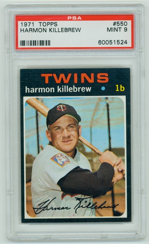 Baseball and Trading Cards - 1971 Topps # 550 Harmon Killebrew PSA 9 MINT