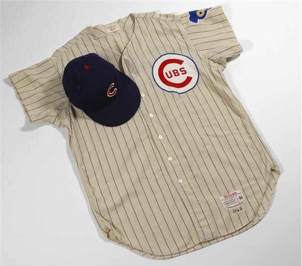 Baseball Equipment - 1966 Chicago Cubs Game Worn Jersey with Cap