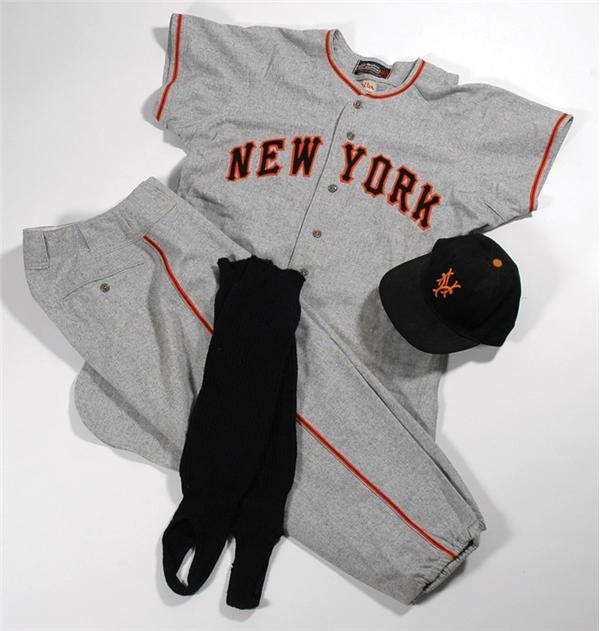 1951 Don Mueller New York Giants Game Worn Uniform with Hat