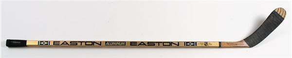 Wayne Gretzky Very Rare Gold Easton Game Used Stick with Original Tape