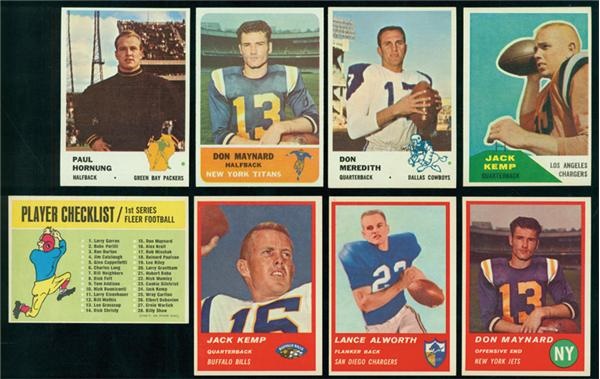 The M Carroll Football Collection - 1960, 1961, 1962, and 1963 Fleer Football Complete Sets