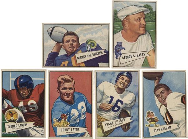 The M Carroll Football Collection - 1952 Bowman Football Small Complete Set