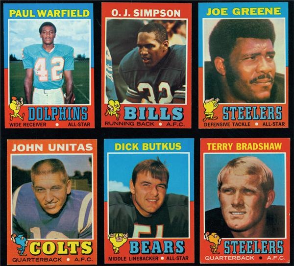 The M Carroll Football Collection - 1971 Topps Football Complete Set With Game and Posters Set (3)