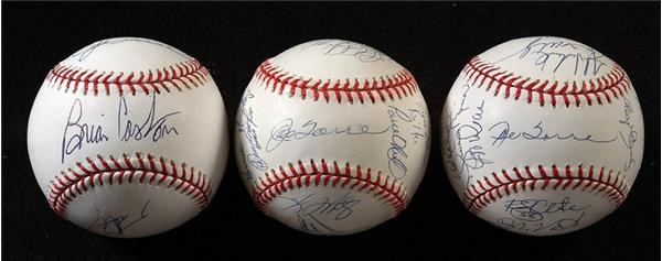 - Collection of New York Yankees Signed Baseballs (3)