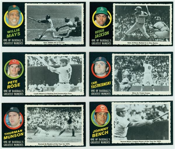 Baseball and Trading Cards - 1971 Topps Greatest Moments Near Set (48/55)