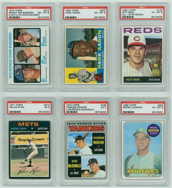 Baseball and Trading Cards - Collection of PSA Graded Stars and Hall of Famers 1960-73 (6)