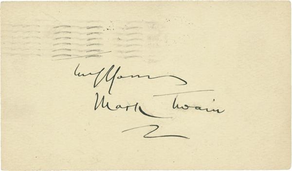 1906 Mark Twain Signed GPC Postcard