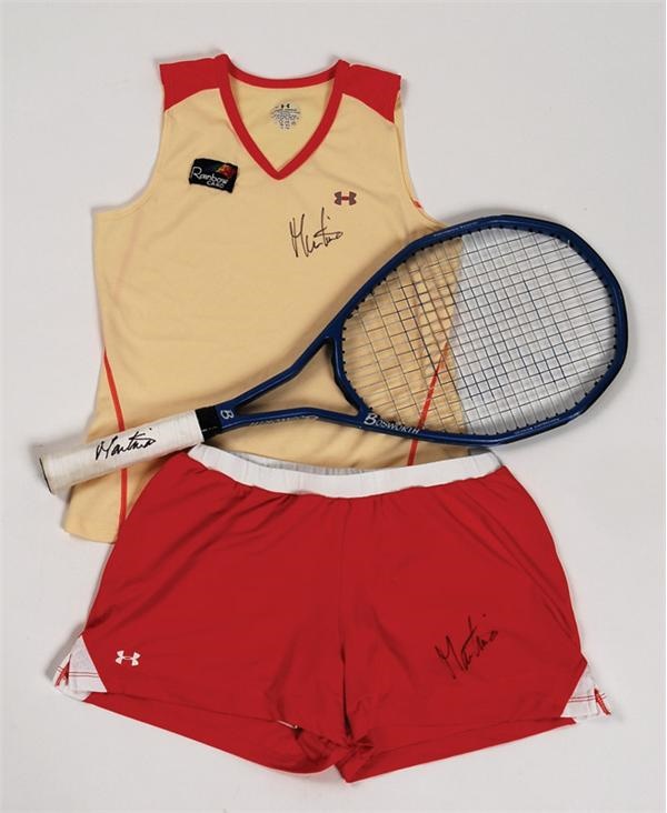 2006 Martina Navratilova US Open Match Worn &amp; Signed Uniforn &amp; Raquet