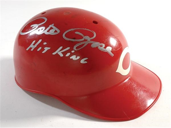 Pete Rose & Cincinnati Reds - Pete Rose Signed Cincinnati Reds Batting Helmet