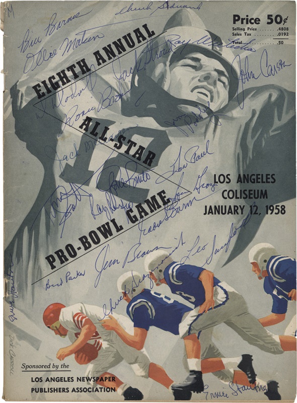 1958 Pro Bowl Signed Program