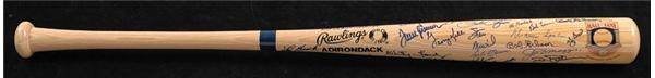 Baseball Autographs - Hall of Famers Signed Bat (43 signatures)