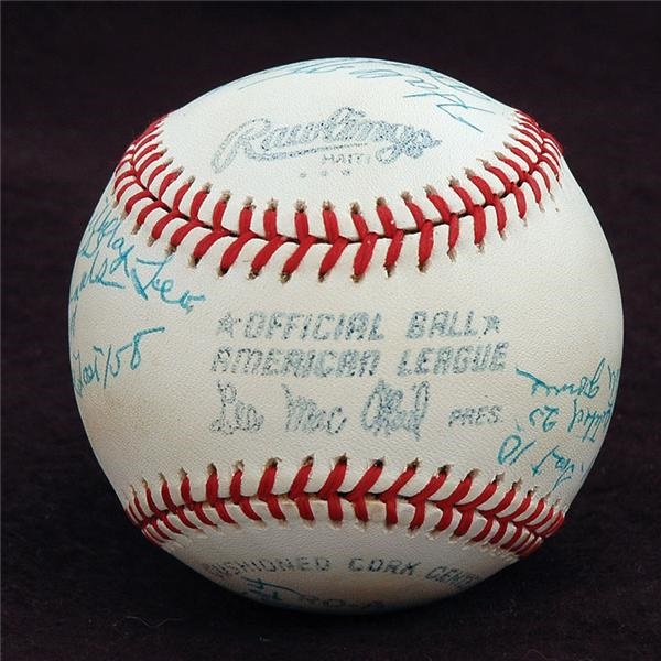- Very Unique Jesse Haines Single Signed Baseball With Extensive Career Notations PSA/DNA 8 NM-MT