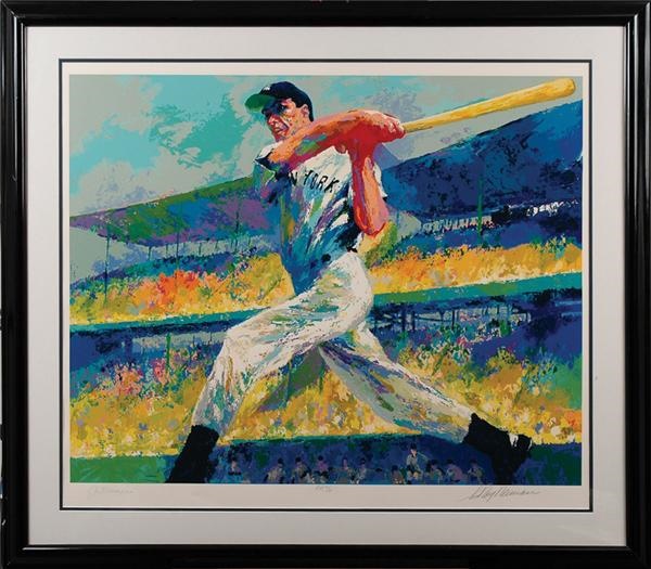 Leroy Neiman Joe DiMaggio Lithograph Signed By Both