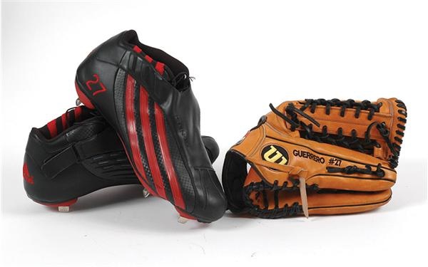 - Vladamir Guerrero Circa 2003 Game Used Glove and Cleats