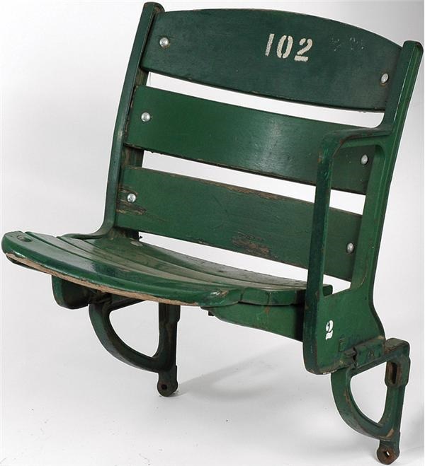 Stadium Artifacts - Wrigley Field Stadium Seat in Original Green Paint