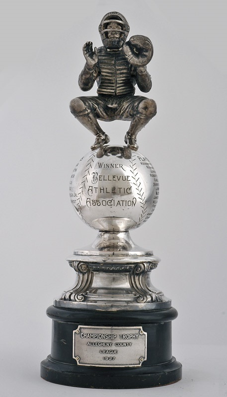 Ernie Davis - 1927 Dieges and Clust Figural Baseball Catcher Trophy