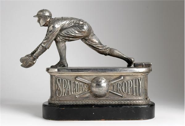 Ernie Davis - 1929 Spalding First Baseman Figural Baseball Trophy