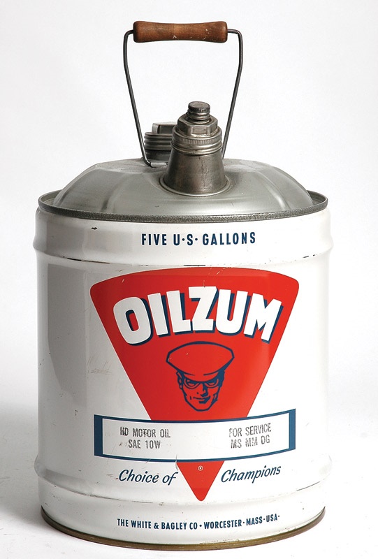 Antique "Oilzum" 5 Gallon Oil Container