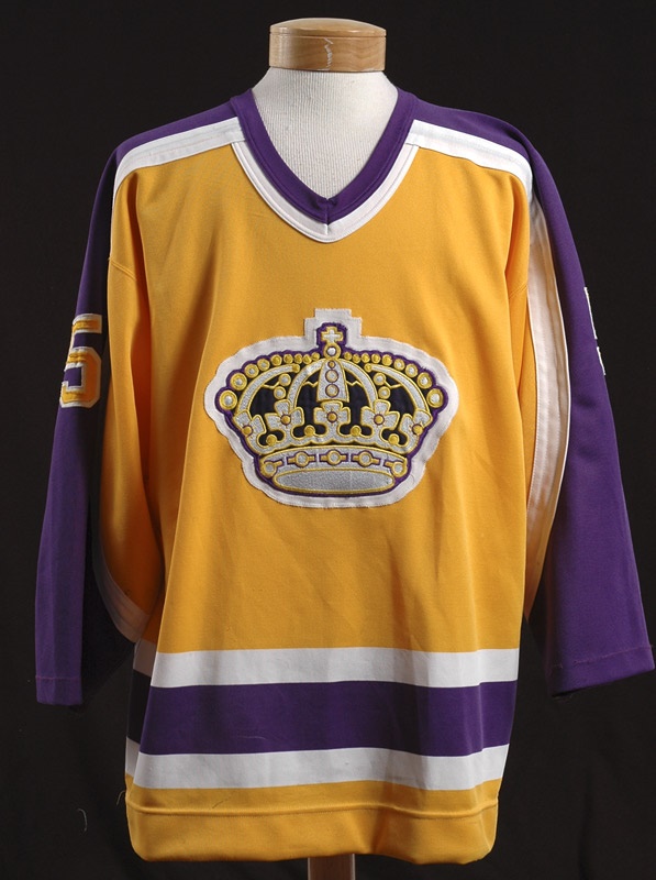 Hockey Equipment - 1984-1985 Mark Hardy Los Angeles Kings Game Worn Jersey