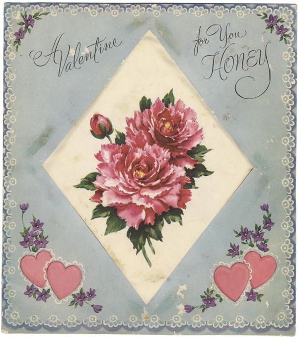 - 1954 "William Mays" Signed Valentines Day Card with Original Envelope