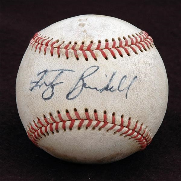 Baseball Autographs - Fritz Brickell Single Signed Baseball