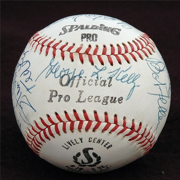 - 1973 Baseball Hall of Fame Induction Baseball with Satchel Paige