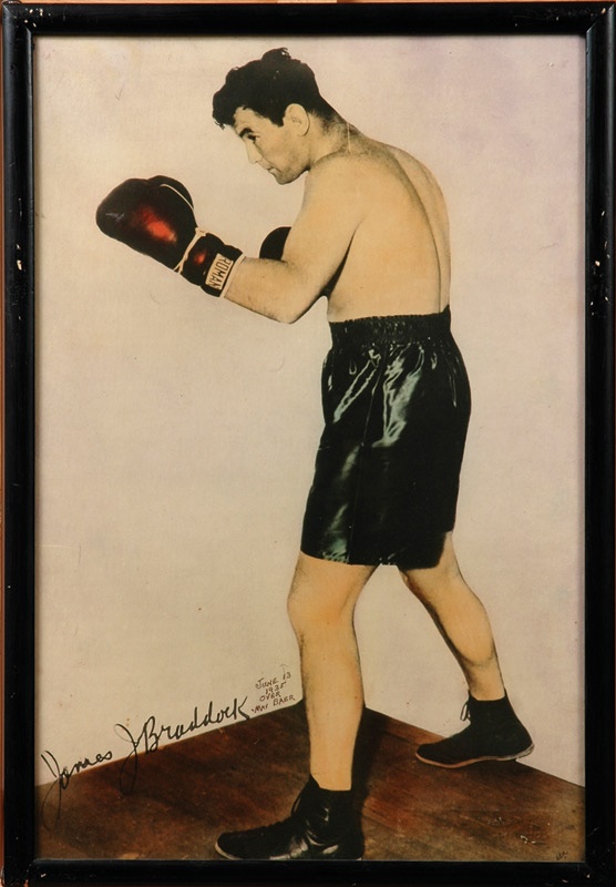 Muhammad Ali & Boxing - Large James Braddock Hand Tinted Color Photograph
