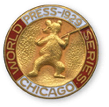 Baseball Pins - 1929 Chicago Cubs World Series Press Pin