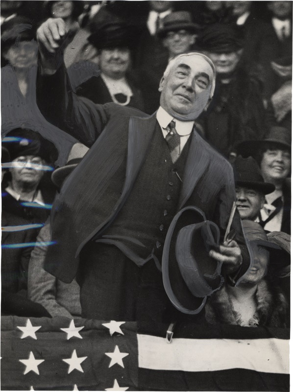 Presidential Baseball - Warren G. Harding throwing out the First Pitch