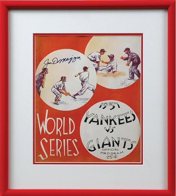 1937 New York Yankees World Series Program Signed by Joe DiMaggio
