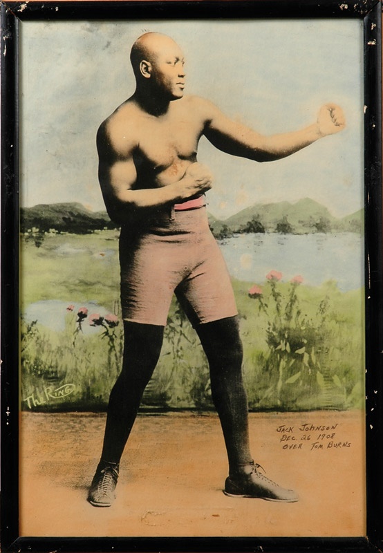 Muhammad Ali & Boxing - Large Jack Johnson Vintage Colorized Photo