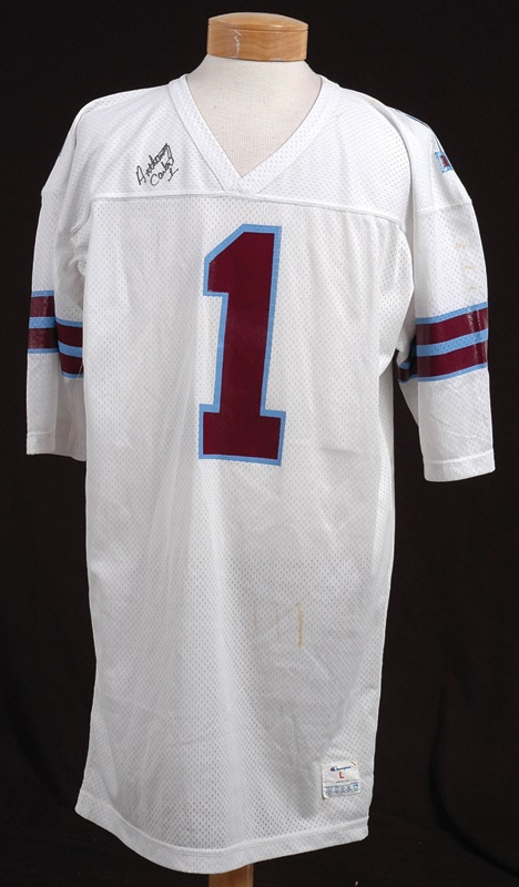 Mid 1980's Anthony Carter Game Worn Michigan Panthers USFL Jersey