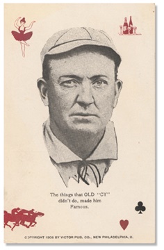 Baseball Postcards - Rare 1908 Cy Young Postcard