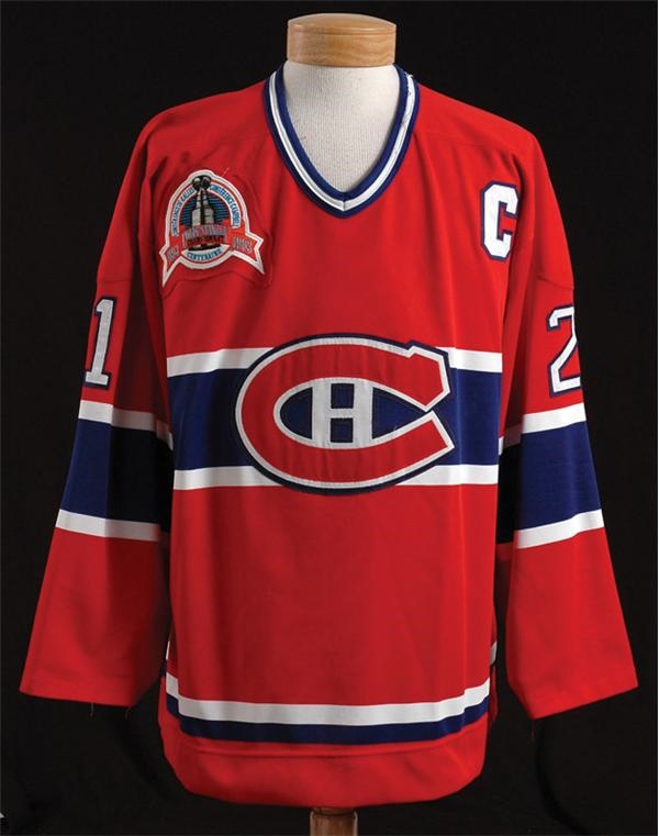 Hockey Equipment - 1993 Guy Carbonneau Montreal Canadiens Stanley Cup Finals Game Worn Jersey