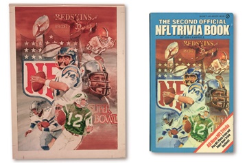 Football - 1980 The Second Official NFL Trivia Book Original Art (20x27")