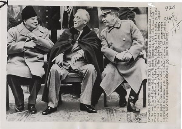 War - FDR, Stalin and Churchill at the "Big Three" Yalta Conference (14 photos)