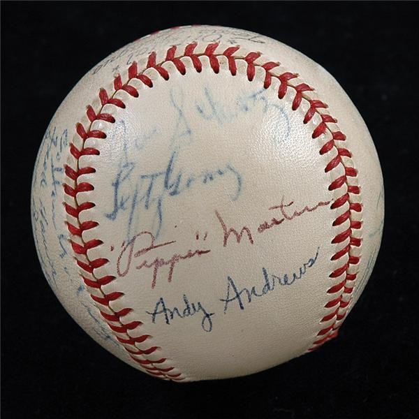 Circa 1950 Texas League All Star Baseball with Mickey Mantle