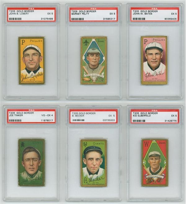 Collection of T205 All PSA Graded With Tinker (17)