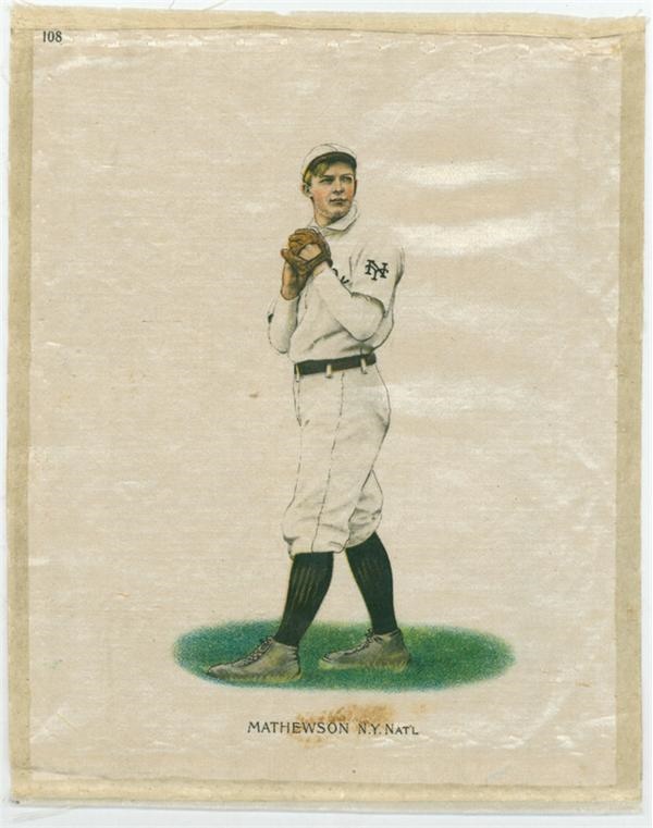 Baseball and Trading Cards - 1911 S81 Silk of Christy Mathewson