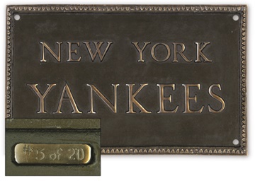NY Yankees, Giants & Mets - Yankee Stadium Cast Iron Office Sign