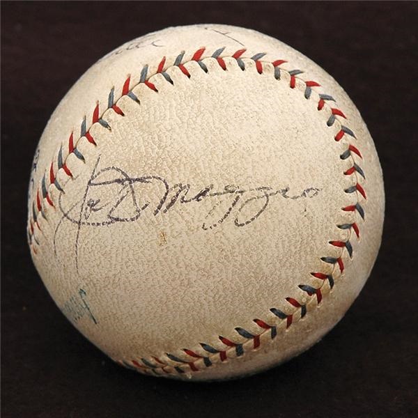 Babe Ruth, Mickey Mantle and Joe DiMaggio Signed Baseball