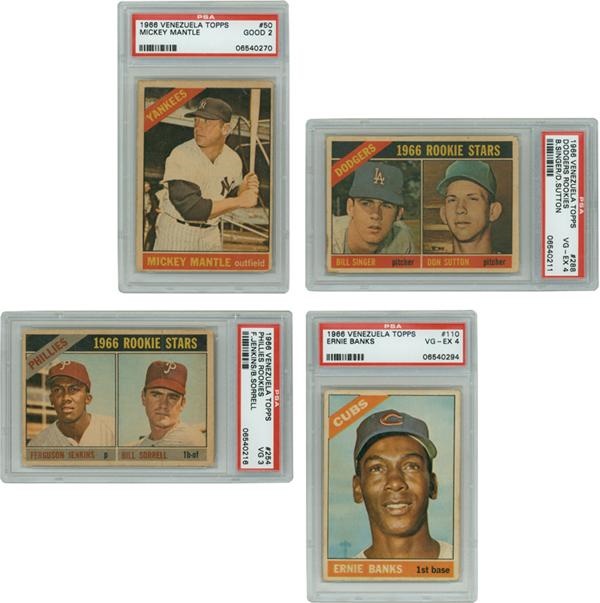 Baseball and Trading Cards - Collection of 1966 Venezuela Topps Stars & Hall of Famers All PSA Graded (12)