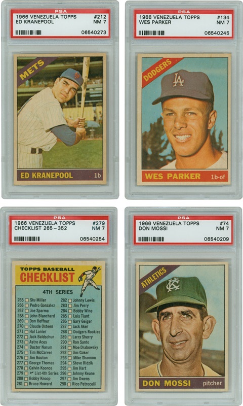 - Collection of 1966 Venezuela Topps All PSA 7 NM (12)