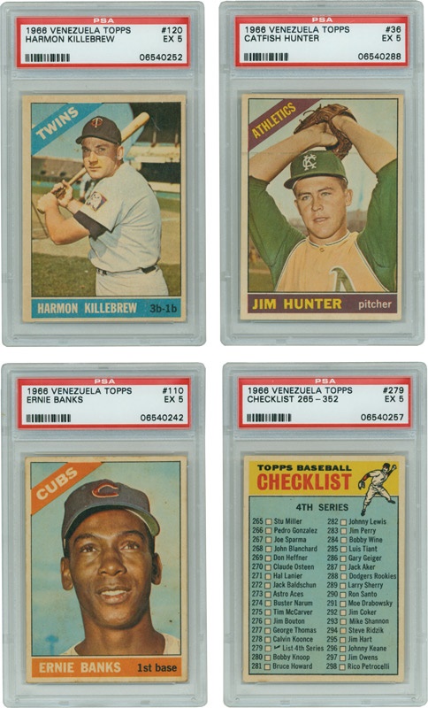 Collection of 1966 Venezuela Topps All PSA 5 EX (25)